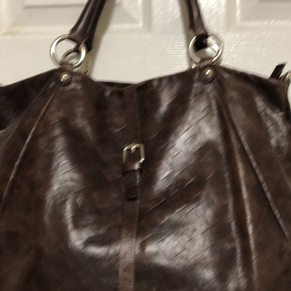 Asia Bellucci Brown Leather Hobo Satchel LRG - Picture 2 of 7